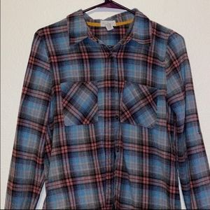 Blie and pink flannel